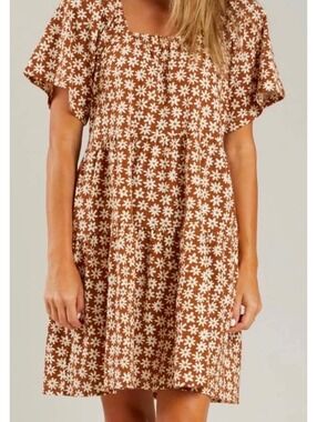 Rylee and Cru Women’s Cotton Daisy Midi Dress Size M